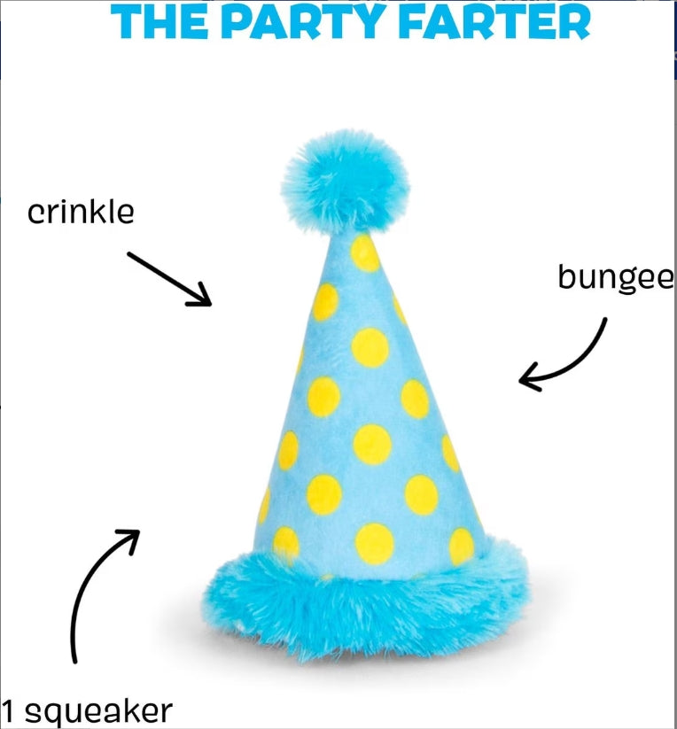 BARK The Party Farter Wearable Squeaky Dog Toy