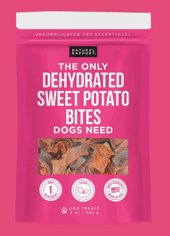 Natural Rapport The Only Dehydrated Sweet Potato Bites Dogs Need 8 oz