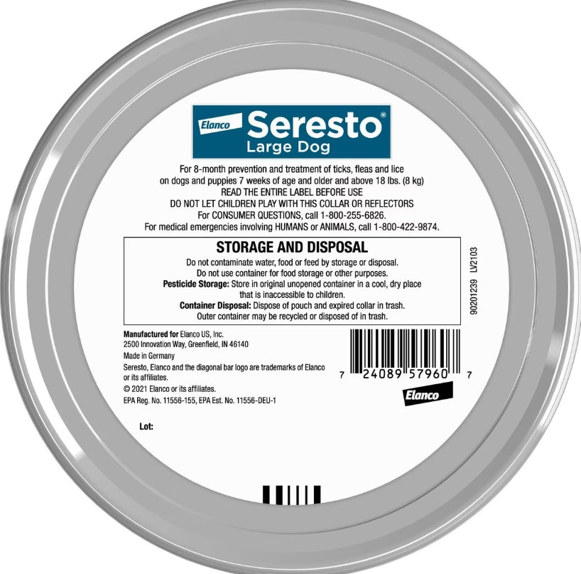 Seresto Flea & Tick Collar - Large Dog