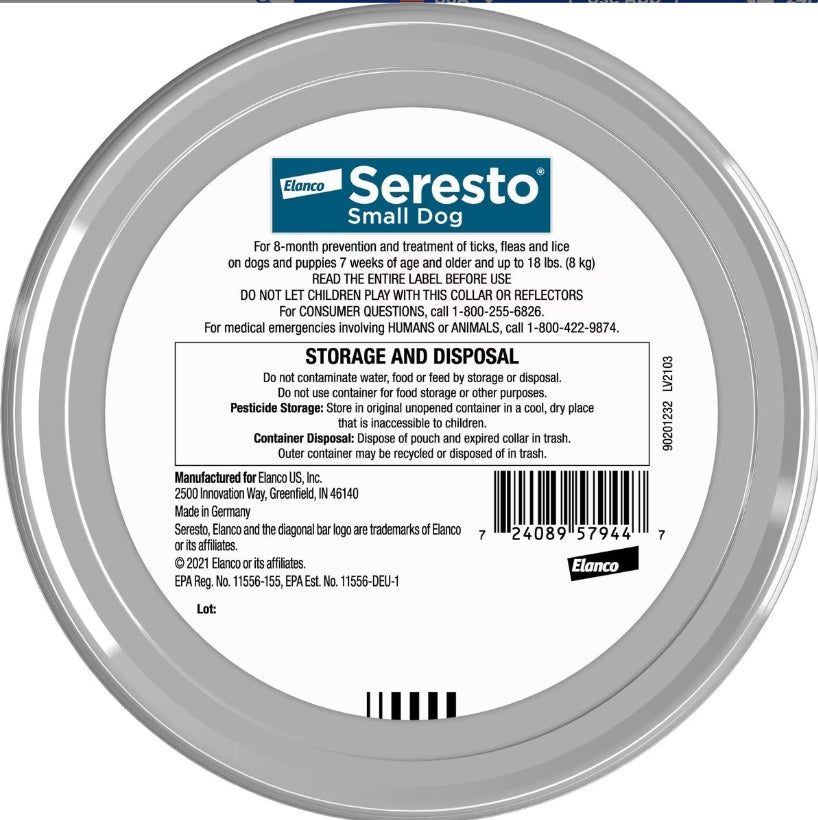 Seresto Flea & Tick Collar - Small Dog