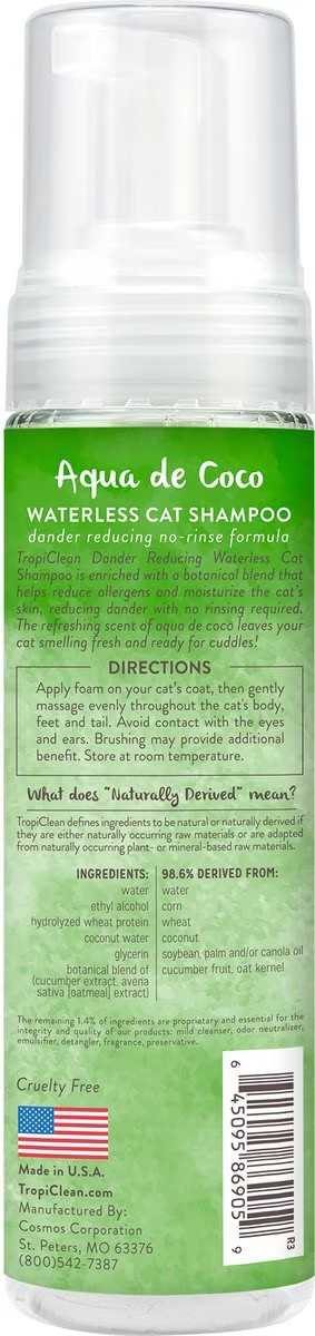TropiClean Waterless Cat Shampoo 7.4 fl oz