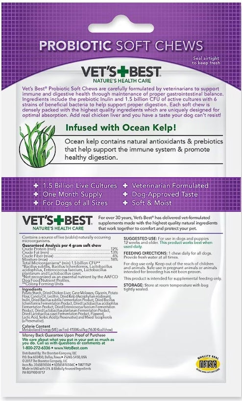 Vet's Best Probiotic Soft Chews 30 ct