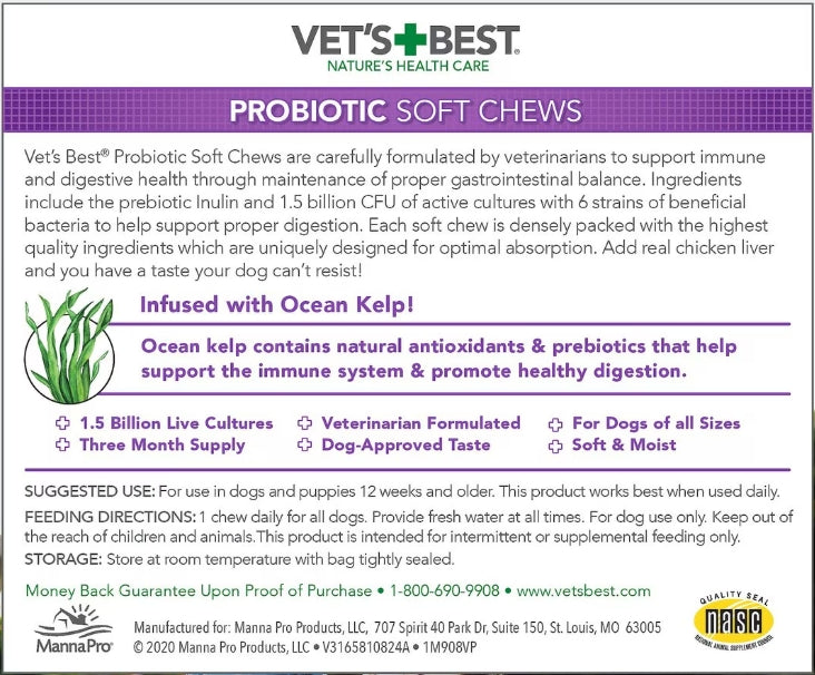 Vet's Best Probiotic Soft Chews 30 ct