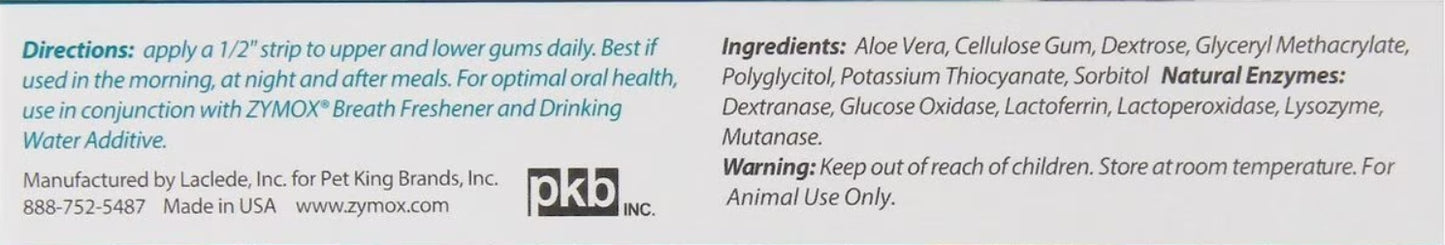 Zymox Oratene Enzymatic Brushless Toothpaste Gel 2.5 oz