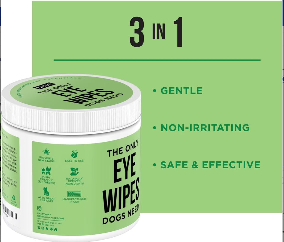 Natural Rapport The Only Eye Wipes Dogs Need