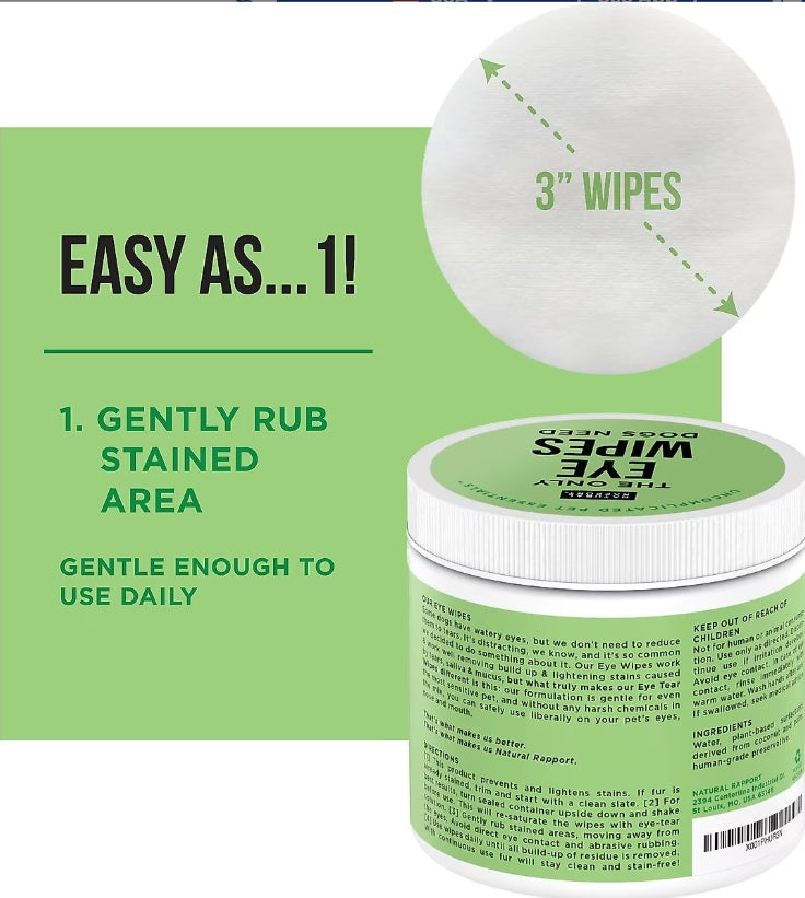 Natural Rapport The Only Eye Wipes Dogs Need