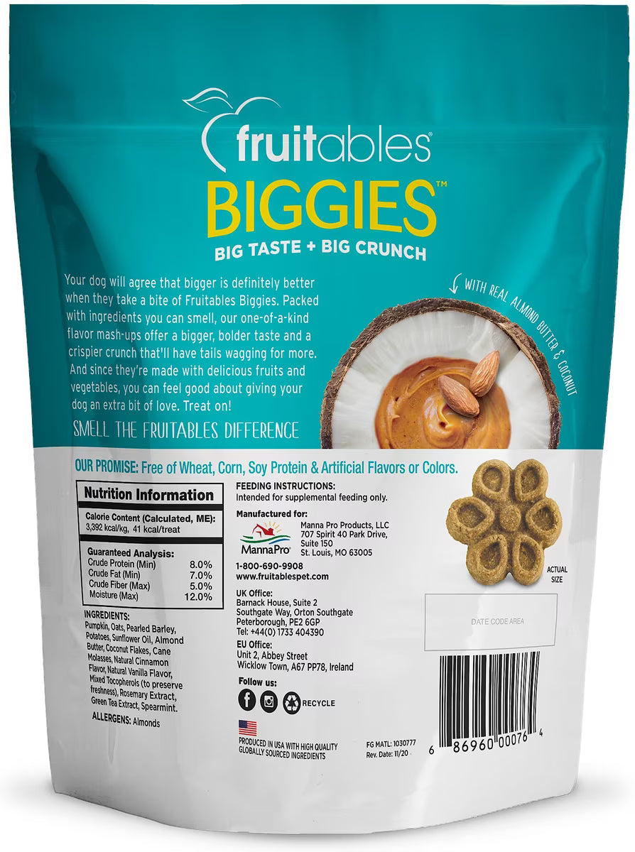 Fruitables Biggies Almond Butter & Coconut 16 oz
