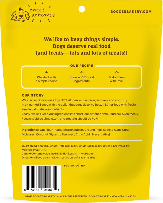 Bocce's Bac'n Nutty Training Bites 6 oz