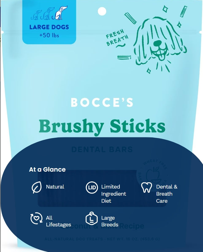 Bocce's Brushy Sticks Large Dogs