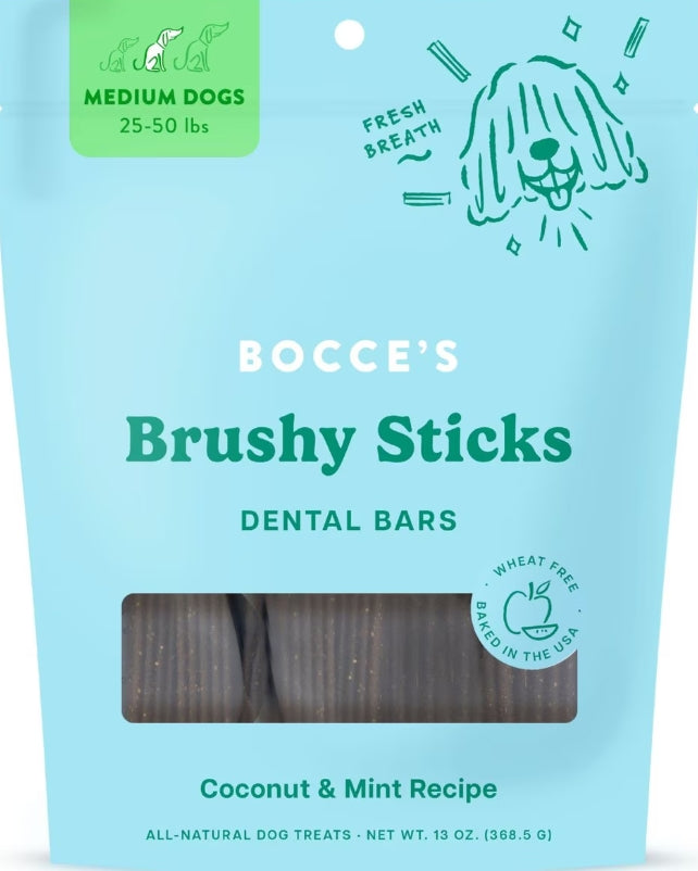 Bocce's Brushy Sticks Dental Bars Medium Dogs