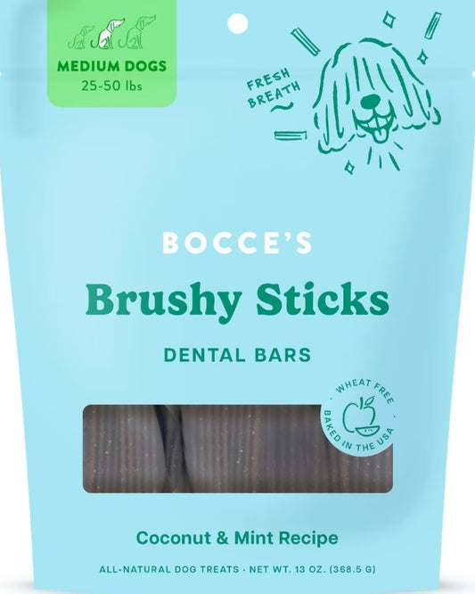 Bocce's Brushy Sticks Dental Bars Medium Dogs
