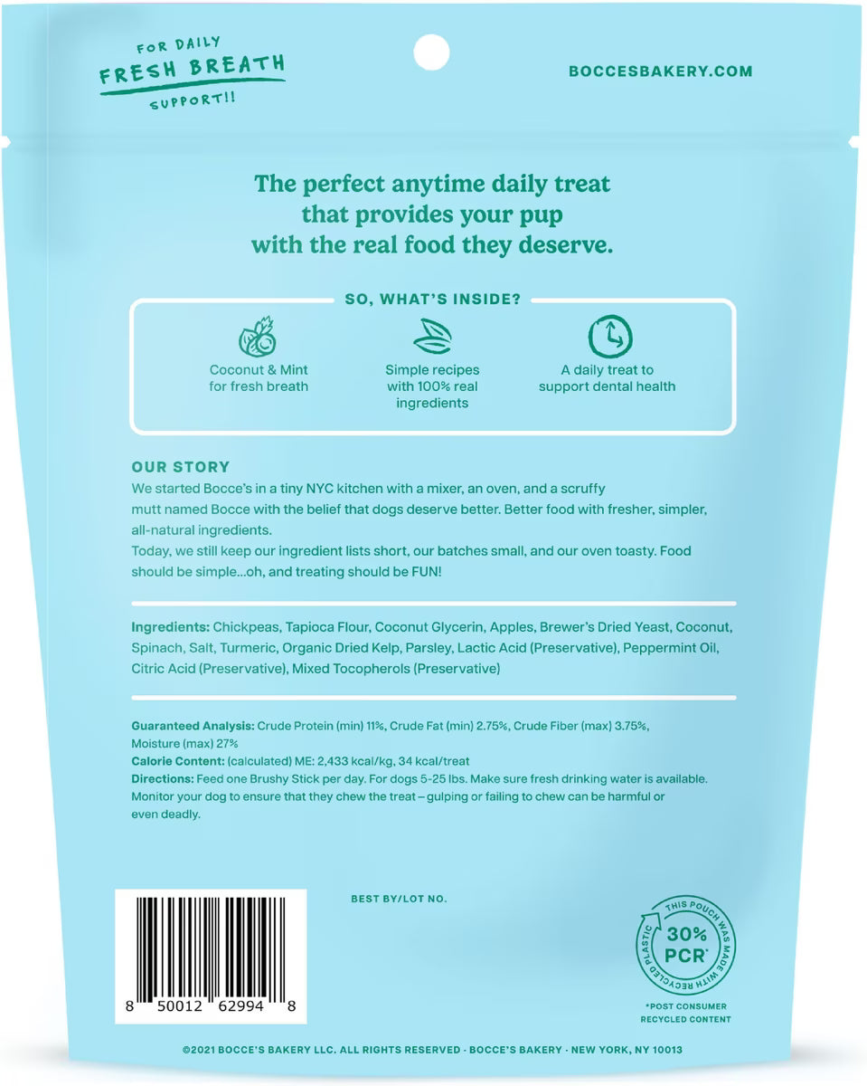 Bocce's Brushy Sticks Dental Bars Small Dogs