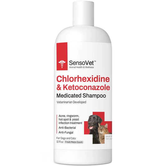 SensoVet Chlorhexidine & Ketoconazole Medicated Shampoo 12 fl oz