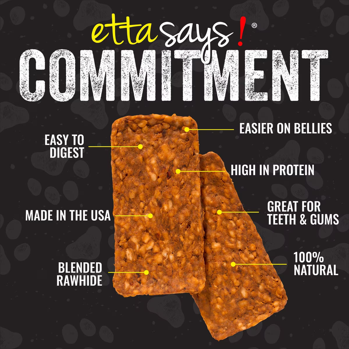 Etta Says! 100% Natural Crunchy Pork & Apple Chew Bar - Single