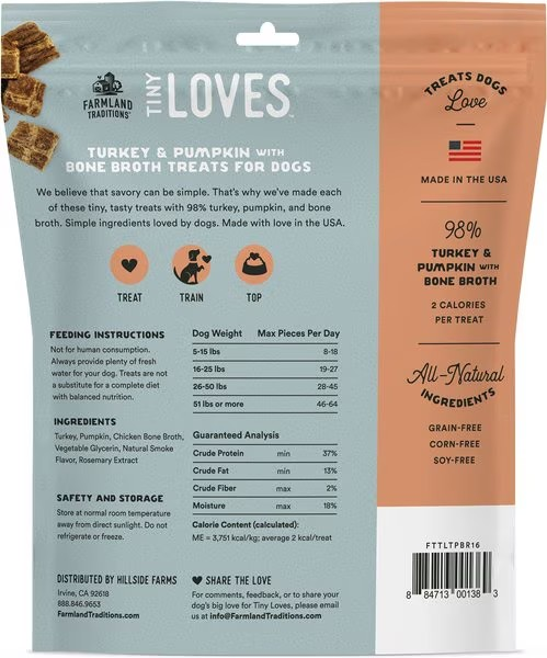 Farmland Traditions Tiny Loves Turkey Pumpkin with Bone Broth