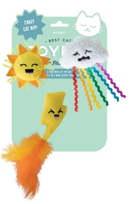 PetShop by Fringe Studio Purr-fect Weather Cat Toy Set 3pc