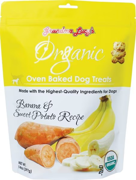 Grandma Lucy's Organics Oven Baked Treats - Banana & Sweet Potato