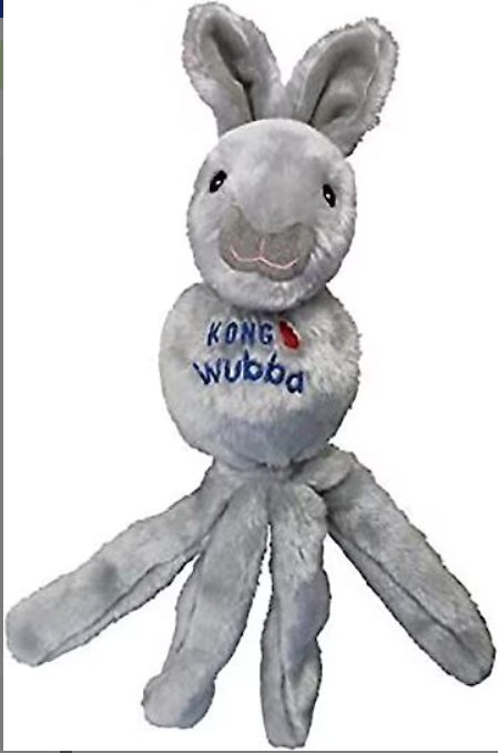 Kong Wubba Friends Plush - Gray Bunny - Large
