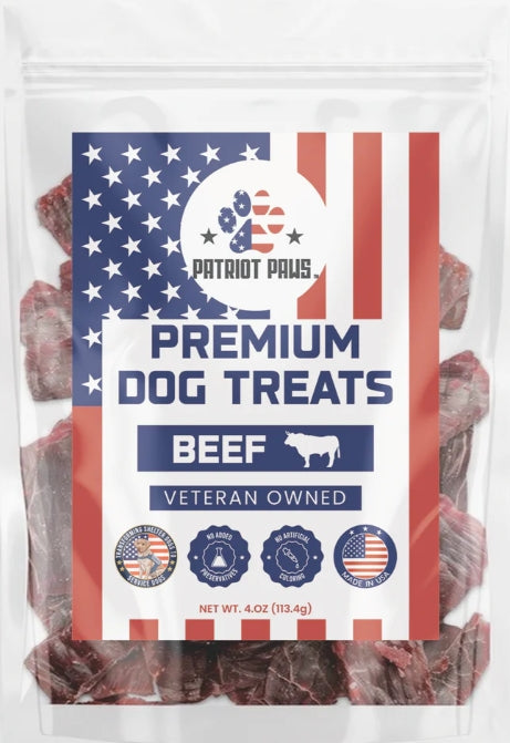 Patriot Paws Premium Dog Treats - Beef 4oz