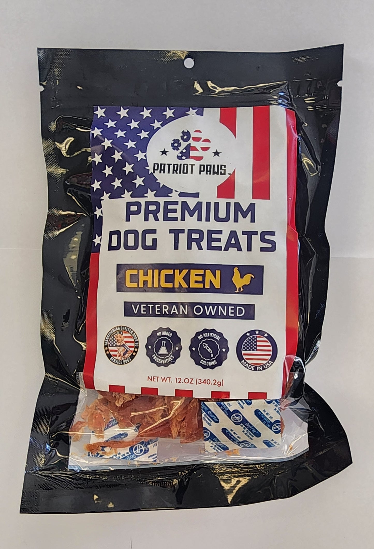 Patriot Paws Premium Dog Treats - Chicken 12oz
