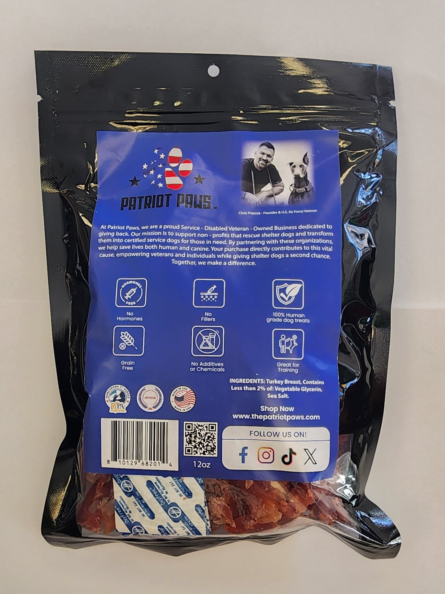 Patriot Pets Premium Dog Treats - Turkey 12oz