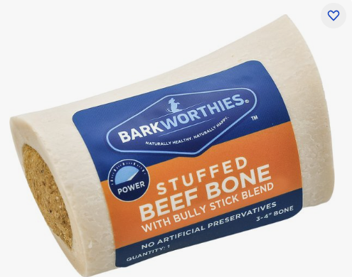 Barkworthies 3-4" Shin Bone Stuffed w/Bully Stick