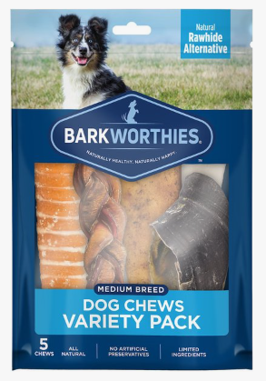 Barkworthies Med Dog Chew Variety Pack