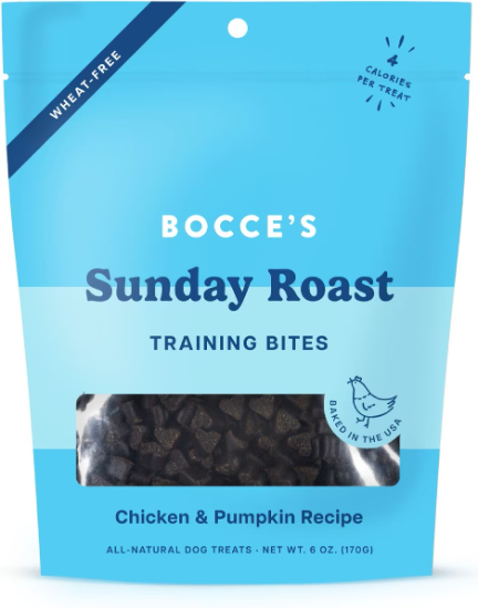 Bocce's Bakery Sunday Roast Training Bites Dog Treats 6oz
