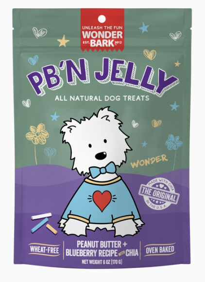 Wonder Bark PB 'N Jelly All Natural Dog Treats 6 oz