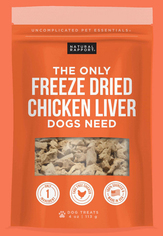 Natural Rapport The Only Freeze Dried Chicken Liver Dogs Need 4 oz bag