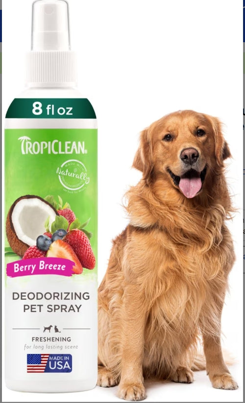 TropiClean Deodorizing Pet Spray - Berry Breeze 8oz
