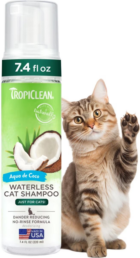 TropiClean Waterless Cat Shampoo 7.4 fl oz